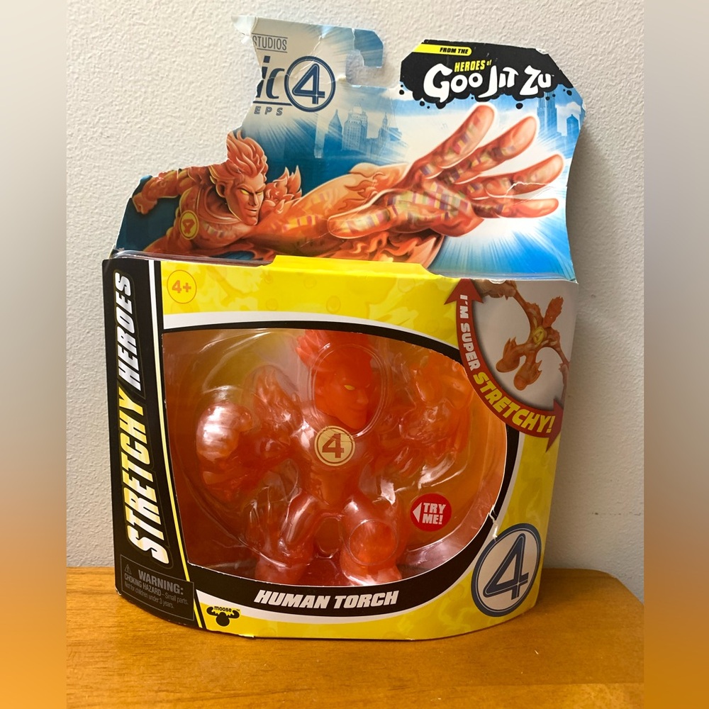 Heroes of Goo Jit Zu Fantastic Four Human Torch Action Figure 5”